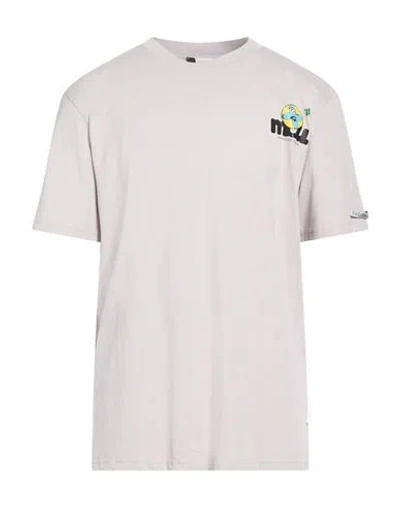 M.c.u Marco Cassese Union M. C.u. Marco Cassese Union Man T-shirt Light Grey Size Xxl Cotton, Swarovski Crystal In Gray