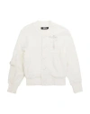 M.c.u Marco Cassese Union M. C.u. Marco Cassese Union Toddler Girl Sweatshirt Off White Size 4 Cotton, Swarovski Crystal In Off White