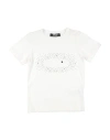 M.c.u Marco Cassese Union M. C.u. Marco Cassese Union Toddler Girl T-shirt White Size 6 Cotton, Swarovski Crystal In White