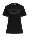 M.c.u Marco Cassese Union M. C.u. Marco Cassese Union Woman T-shirt Black Size Xs Cotton, Swarovski Crystal
