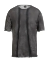 Md 75 Man Sweater Charcoal Size L Cotton
