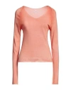 Md 75 Woman Sweater Orange Size L Cotton In Orange