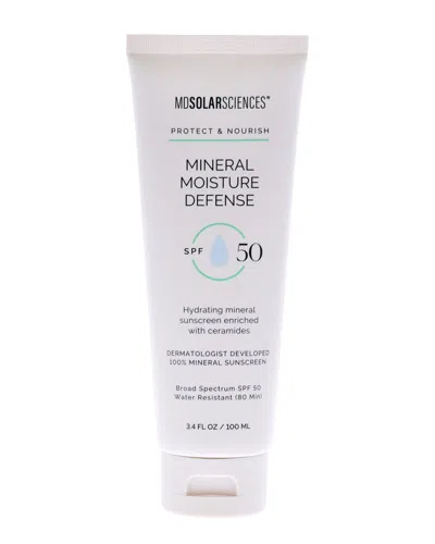 Md Solar Sciences Unisex 3.4oz Mineral Moisture Defense Spf 50 In White