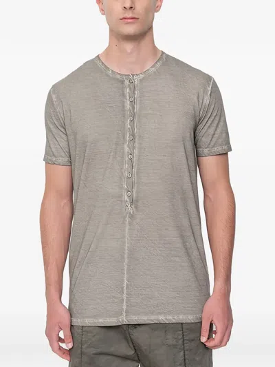 Md75 Buttoned T-shirt In Brown