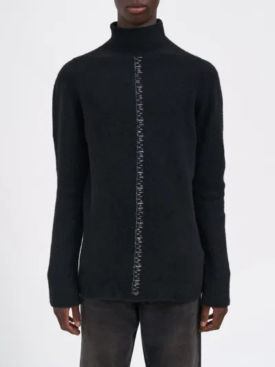 Md75 Cashmere And Silk High-neck Sweater In Black