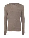 Md75 Cashmere Round Neck Pullover In Gray