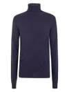 Md75 Cashmere Turtle Neck Sweater In Blue