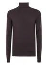 Md75 Cashmere Turtle Neck Sweater In Brown
