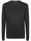 Md75 Classic Round Neck Pullover In Animal Print
