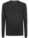 Md75 Classic Round Neck Pullover In Basic Black