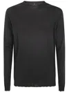 Md75 Classic Round Neck Pullover In Black