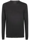 Md75 Classic Round Neck Pullover In Black