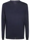 Md75 Classic Round Neck Pullover In Blue