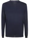 Md75 Classic Round Neck Pullover In Blue