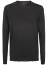 Md75 Classic Round Neck Pullover In Black