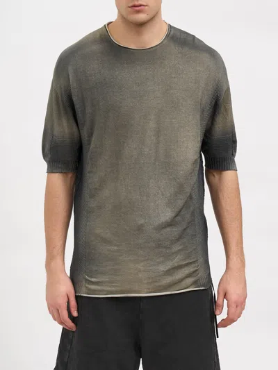 Md75 Cotton Crew Neck Sweater In Gray