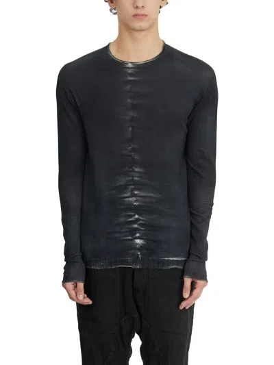 Md75 Crew Neck Cotton Sweater In Black