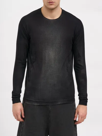 Md75 Crew Neck Cotton Sweater In Black