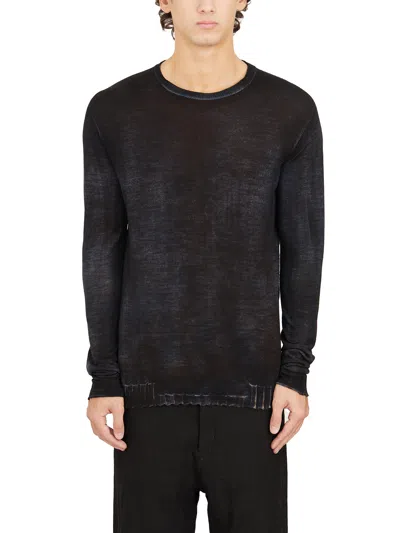 Md75 Crew Neck Wool Sweater In Black