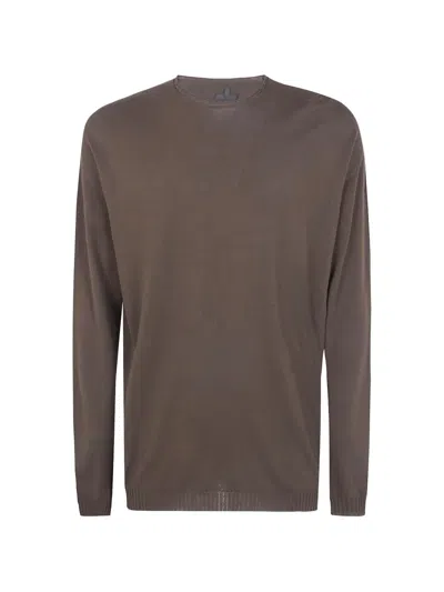 Md75 Crew-neck Long-sleeve Sweater In Brown
