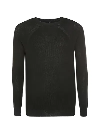 Md75 Oversized Round Neck Sweater F. 7 In Black