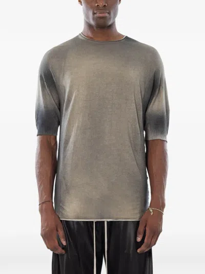 Md75 Faded Knitted T-shirt In Gray