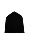 Md75 Beanie Hat Embroidered Cashmere In Black