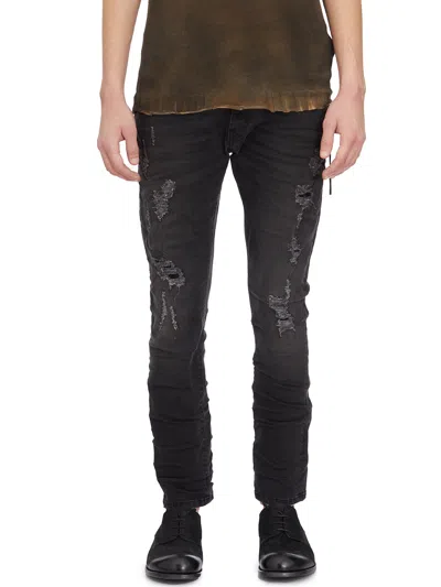 Md75 Jeans In Denim Con Rotture In Black