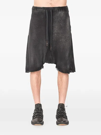 Md75 Knitted Drawstring Shorts In Black
