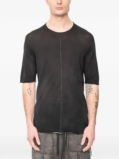 Md75 Knitted Stitch T-shirt In Black