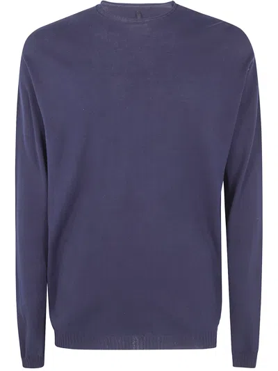 Md75 Light Cotton Long Sleeves Sweater In Blue