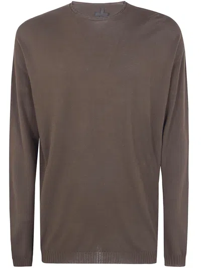 Md75 Light Cotton Long Sleeves Sweater In Brown