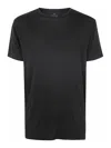 Md75 Short Sleeves Linen T-shirt In Negro