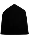 Md75 Beanie Hat Embroidered Cashmere In Black  