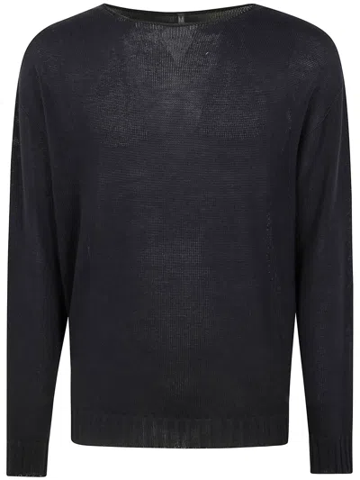 Md75 Oversized Round Neck Sweater F. 7 In Blue