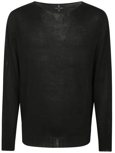 Md75 Oversized Round Neck Sweater F. 7 Clothing In Black