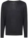 Md75 Oversized Round Neck Sweater F. 7 In Blue