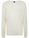 Md75 Oversized Round Neck Sweater F. 7 In White