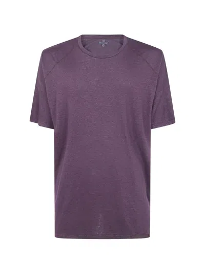 Md75 Linen Oversized T-shirt In Purple
