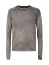 Md75 Regular Crew Neck Sweater With Ribbed Neck
