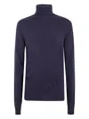 Md75 Cashmere Turtle Neck Sweater In Blue