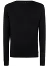 Md75 Round Neck Merinos Sweater In Black
