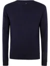 Md75 Wool Round Neck Pullover In Blue