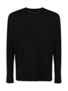 Md75 Wool Basic Crew Neck Sweater Clothing In Black