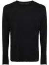 Md75 Wool Basic Crew Neck Sweater Clothing In Black