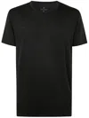 Md75 Short Sleeves Linen T-shirt In Black