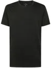 Md75 Short Sleeves Linen T-shirt In Black