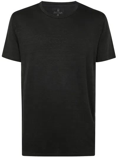 Md75 Short Sleeves Linen T-shirt Clothing In Black