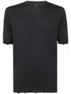 Md75 Short Sleeves Round Neck Sweater F. 15 In Blue