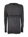 Md75 Striped Round Neck Pullover